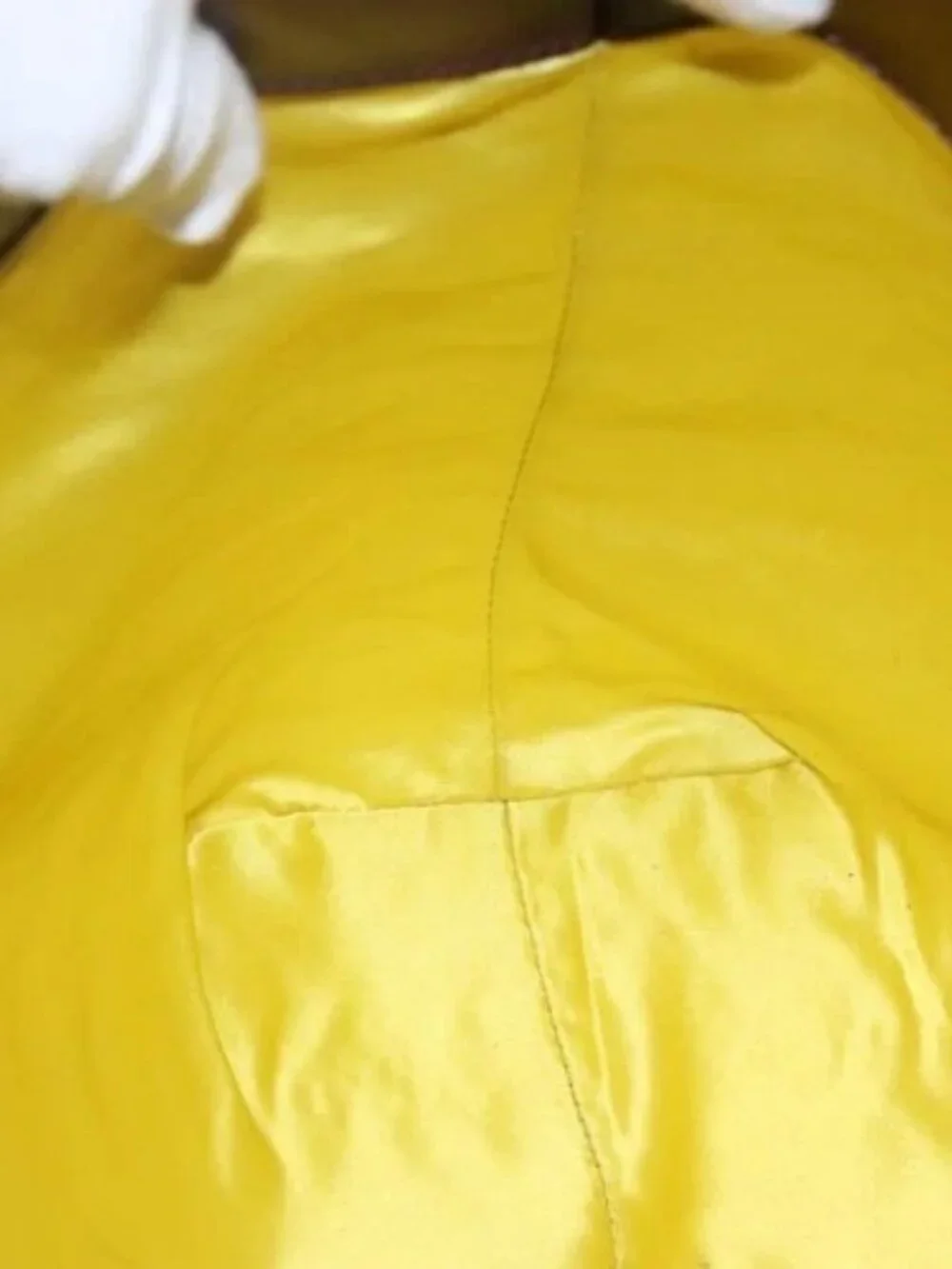 FENDI Shoulder Bag Wool Yellow Auth BD1221 - Picture 12 of 16